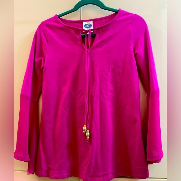 DG2 by Diane Gilman Tops - DG2 Diane Gillman Fuchsia Pullover Blouse Tank Top Size XS Flare Sleeves